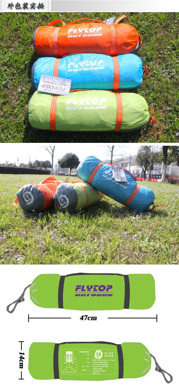 Cheap Goat Tents Good quality Flytop double layer 2 person 4 season aluminum rod outdoor camping tent Topwind 2 PLUS with snow skirt Tents 